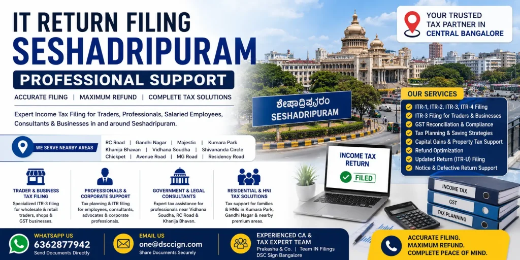 IT Return Filing Seshadripuram