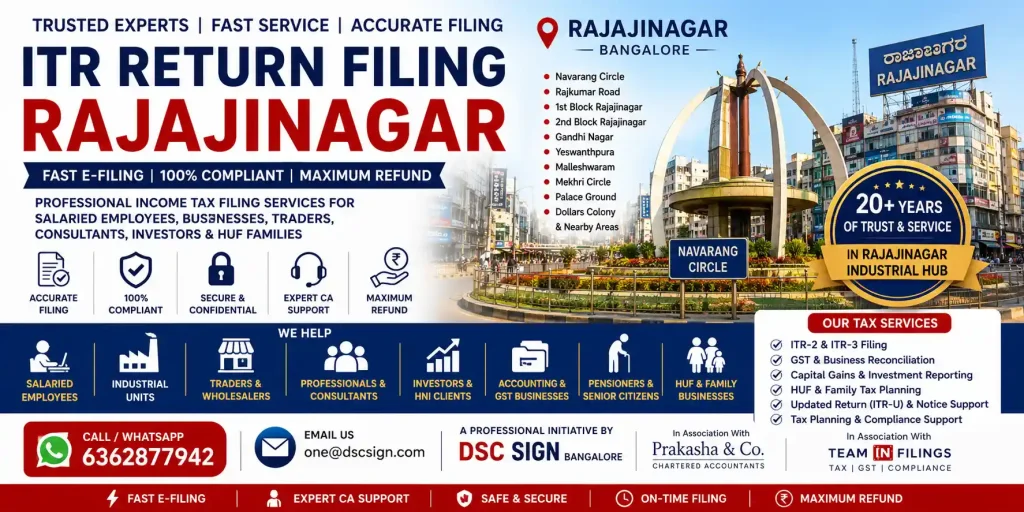 ITR Return Filing Rajajinagar