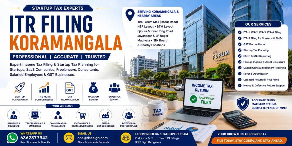 ITR Filing Koramangala