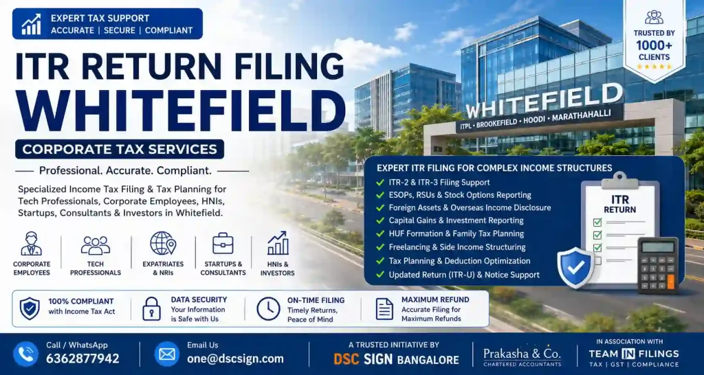 ITR Return Filing Whitefield