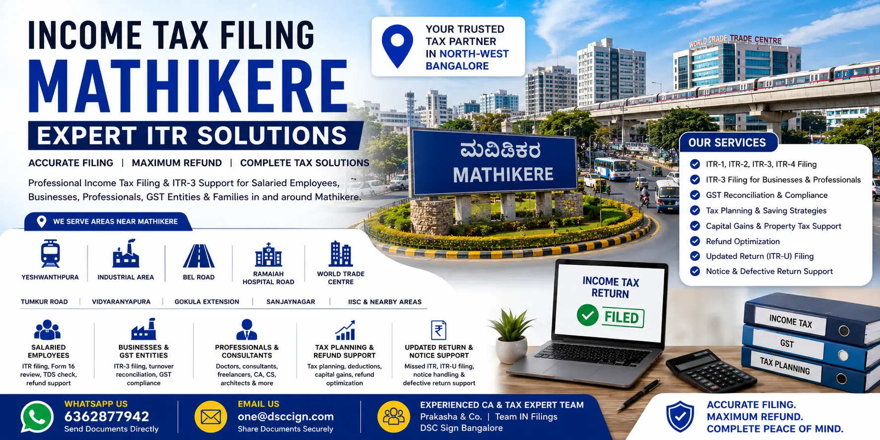 Income Tax Filing Mathikere