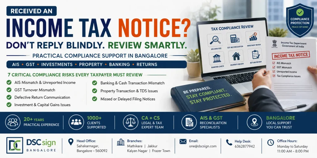 Income Tax Notice Support Bangalore