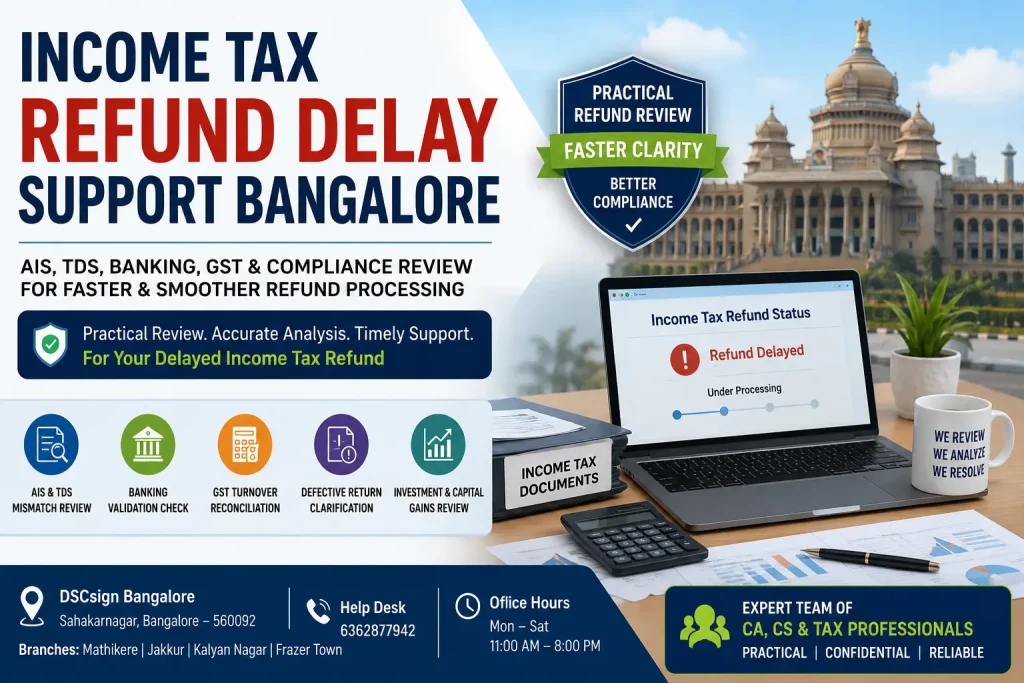 Income Tax Refund Delay Support Bangalore
