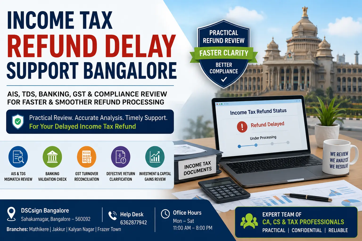 Income Tax Refund Delay Support Bangalore