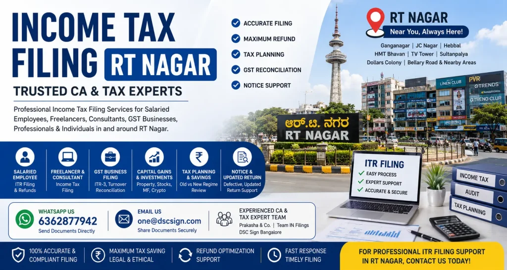 Income Tax Filing RT Nagar
