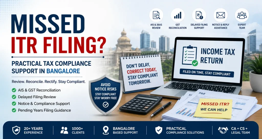 Missed ITR Filing Support Bangalore