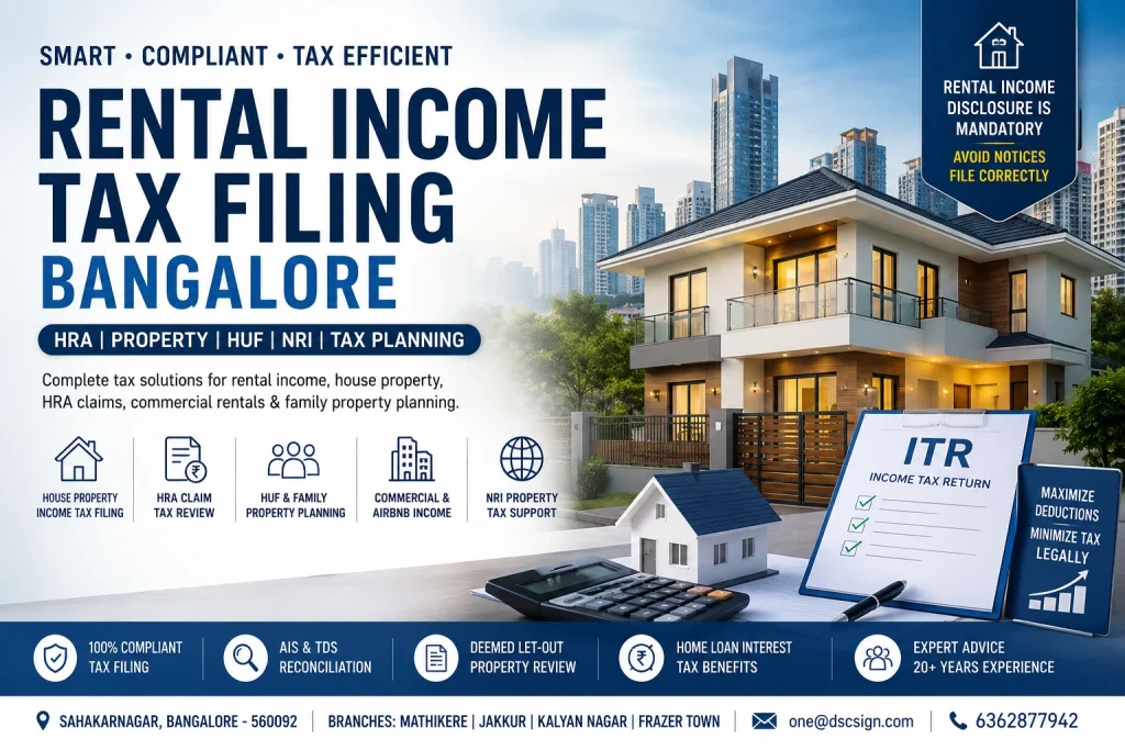 Rental Income Tax Filing Bangalore