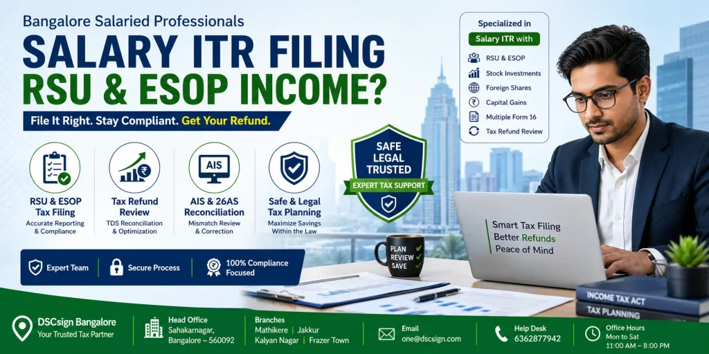 Salary ITR Filing Bangalore