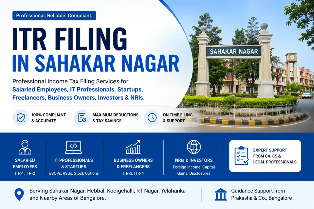 ITR Filing in Sahakar Nagar