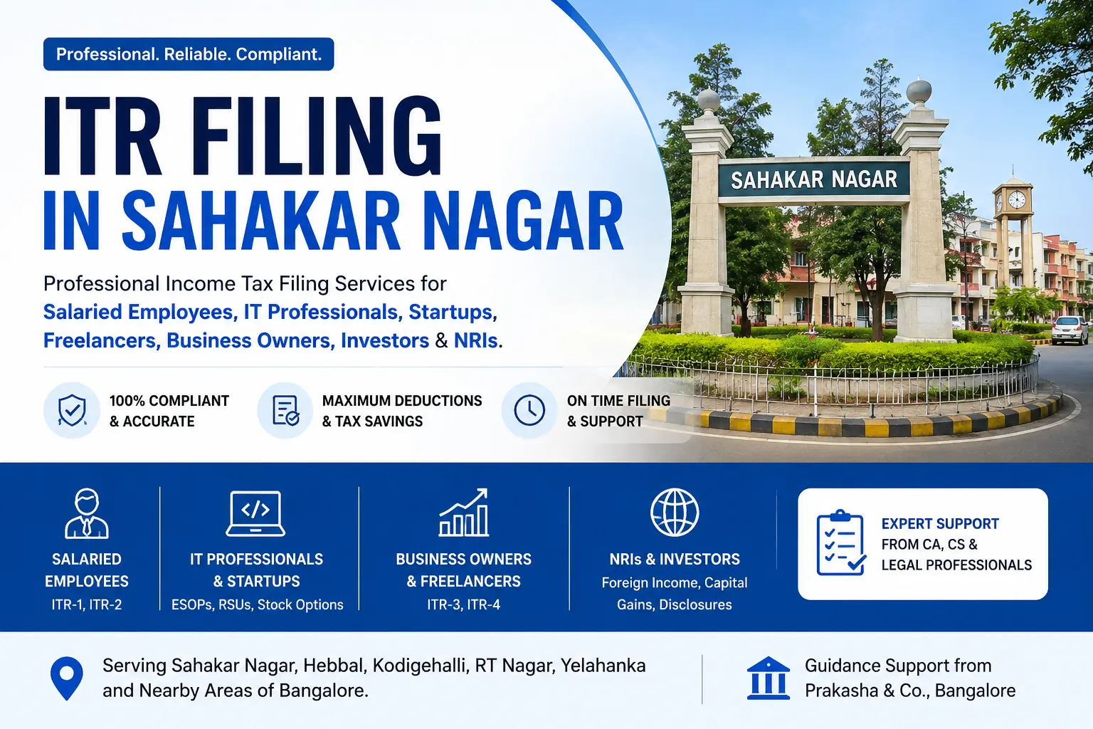 Trusted ITR Filing in Sahakar Nagar | Expert Tax Services ITR Filing in Sahakar Nagar
