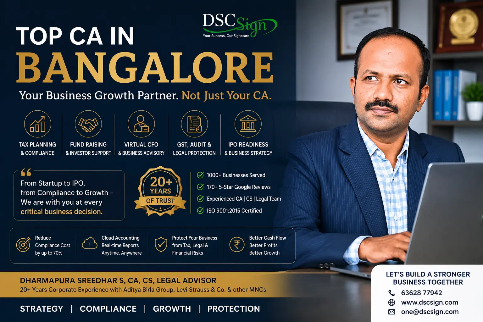 Sreedhara S — CA Services in Bangalore, Founder of DSC Sign