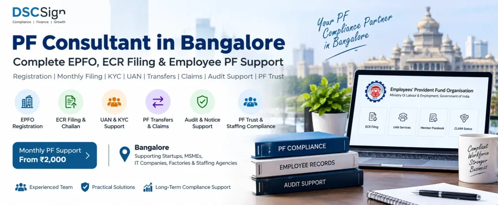 PF Consultant in Bangalore