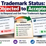 Trademark status Objected to Accepted